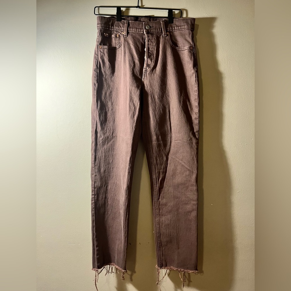 Cheeky straight High Rise Button Brown Jeans